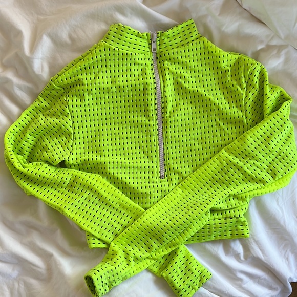 ACACIA SWIMWEAR Indo Top | Neon Cactus Mesh - Picture 3 of 7